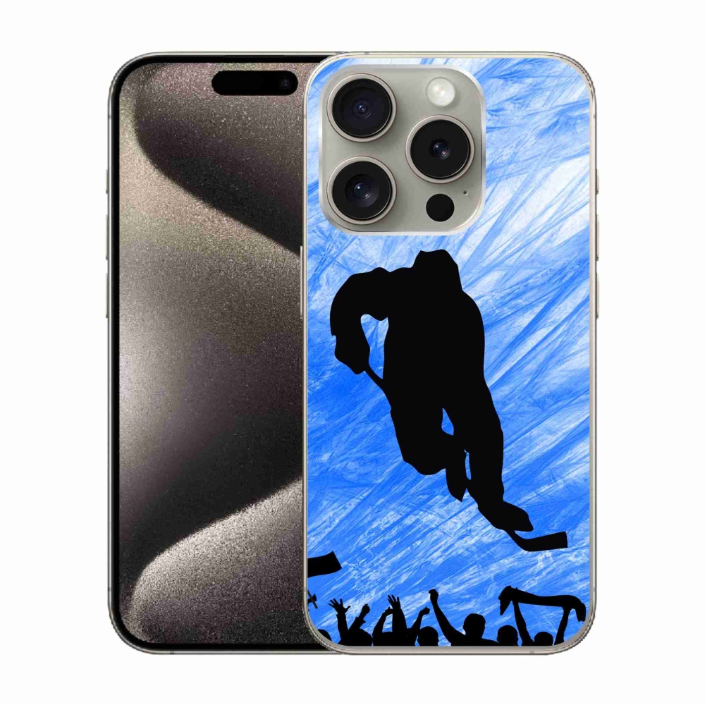 Gélový kryt mmCase na iPhone 15 Pro - hokejový hráč