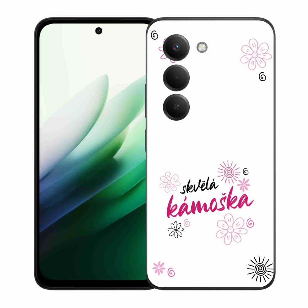 Gélový kryt mmCase na Xiaomi Redmi 15 5G - skvelá kamoška biele pozadie