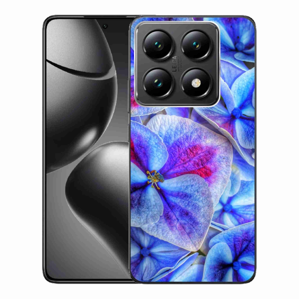 Gélový kryt mmCase na Xiaomi 14T Pro - modré kvety 1