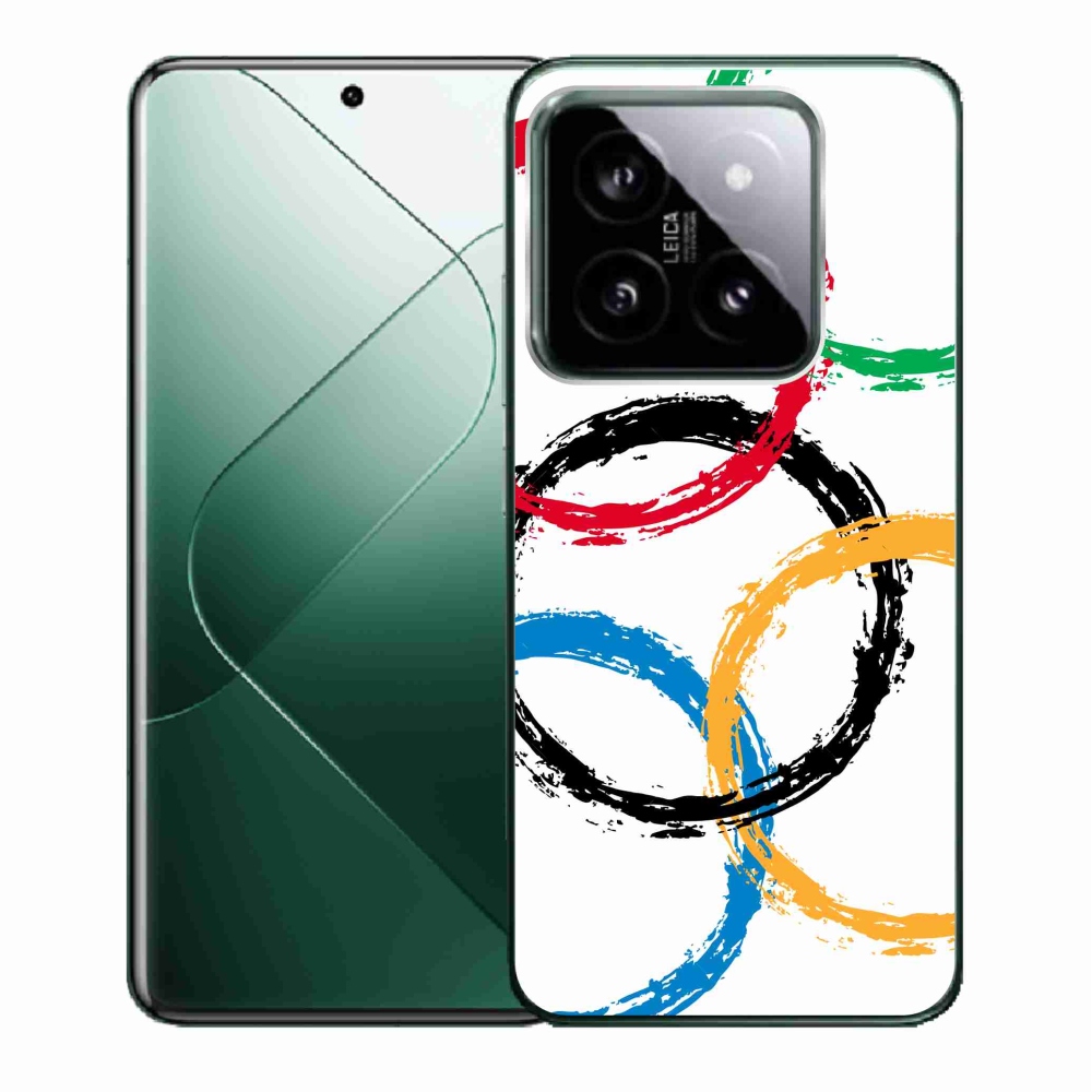 Gélový kryt mmCase na Xiaomi 14 - olympijské kruhy biele pozadie