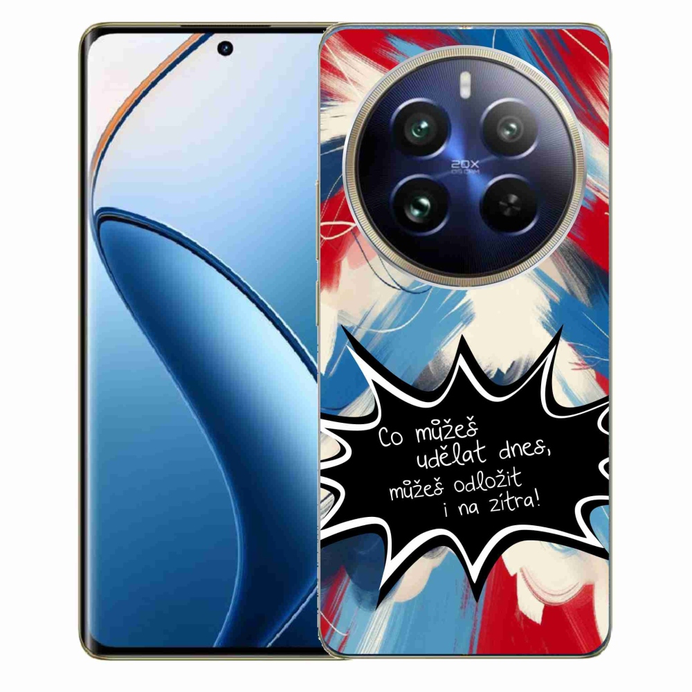 Gélový kryt mmCase na Realme 12 Pro 5G/12 Pro+ 5G - vtipný text 9 čierne pozadie