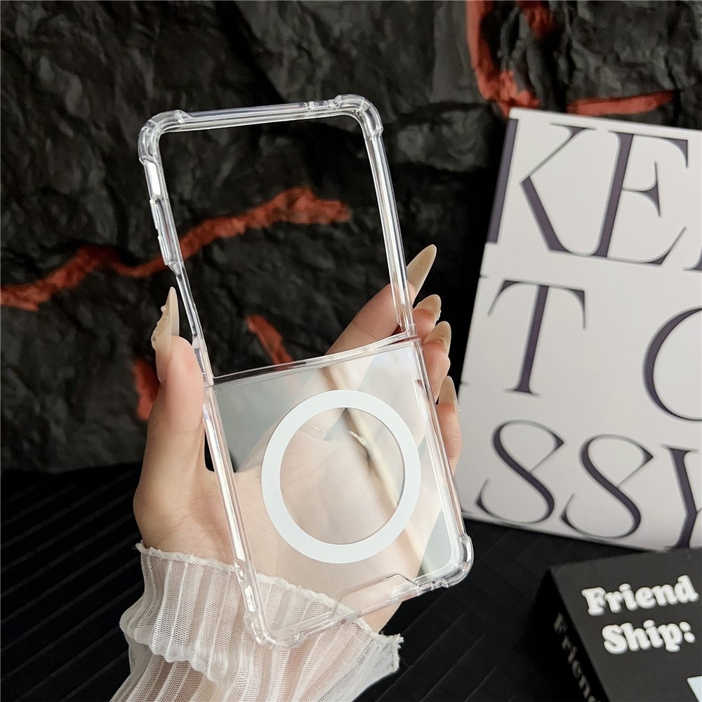 Clear acrylový obal s MagSafe na Samsung Galaxy Z Flip7 5G - priehľadný