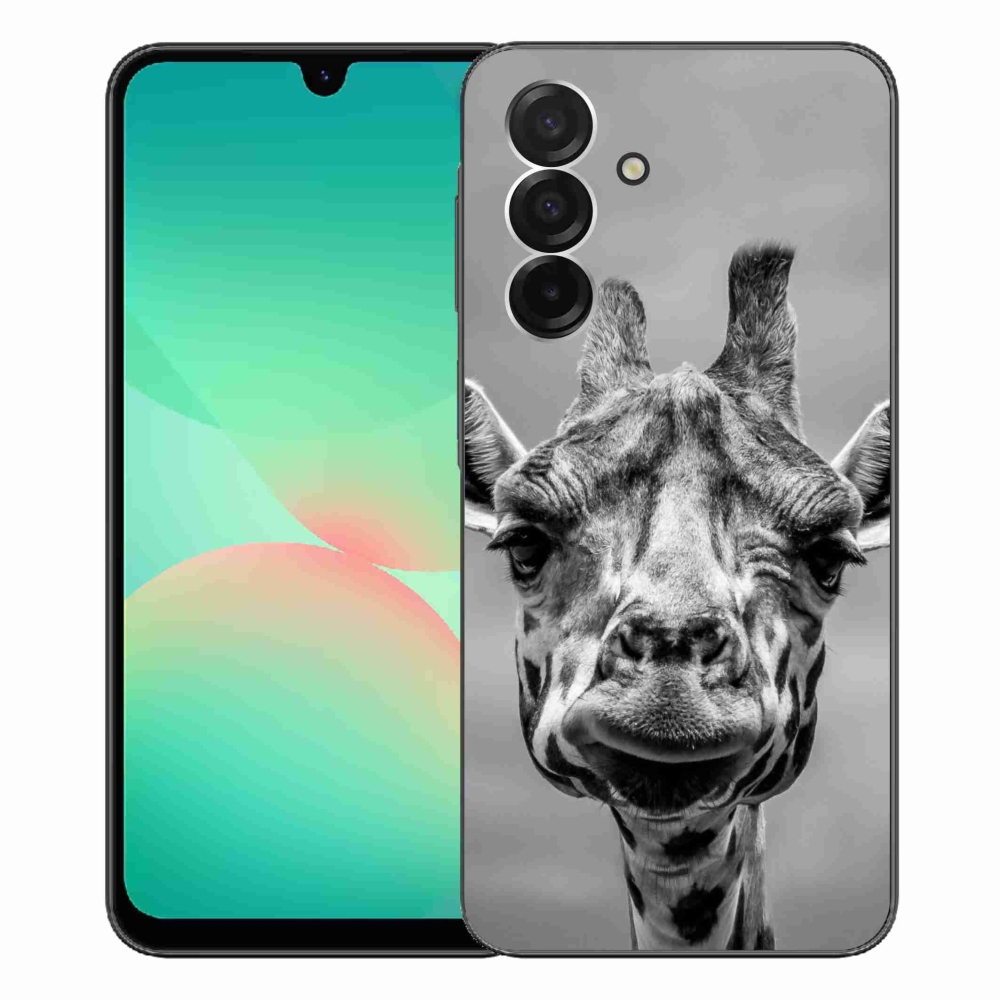 Gélový kryt mmCase na Samsung Galaxy A26 5G - čiernobiela žirafa