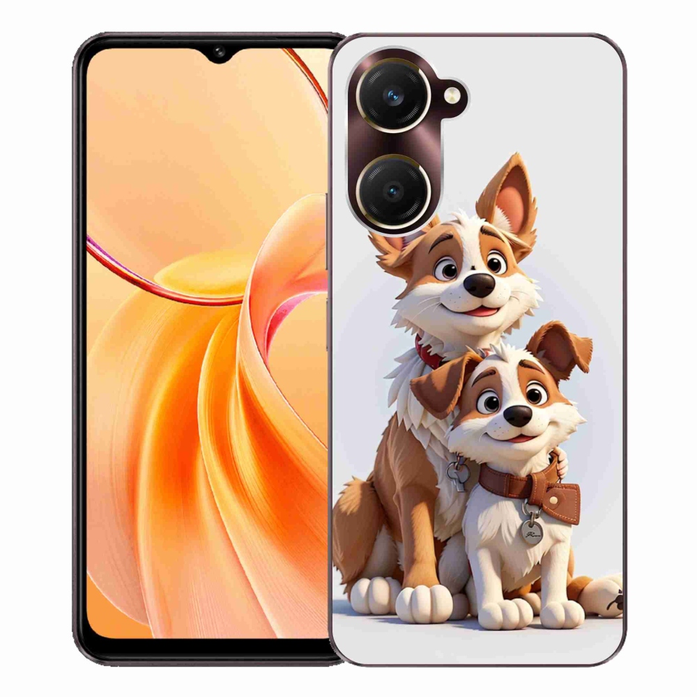 Gélový kryt mmCase na Vivo Y28s 5G - kreslenie psy