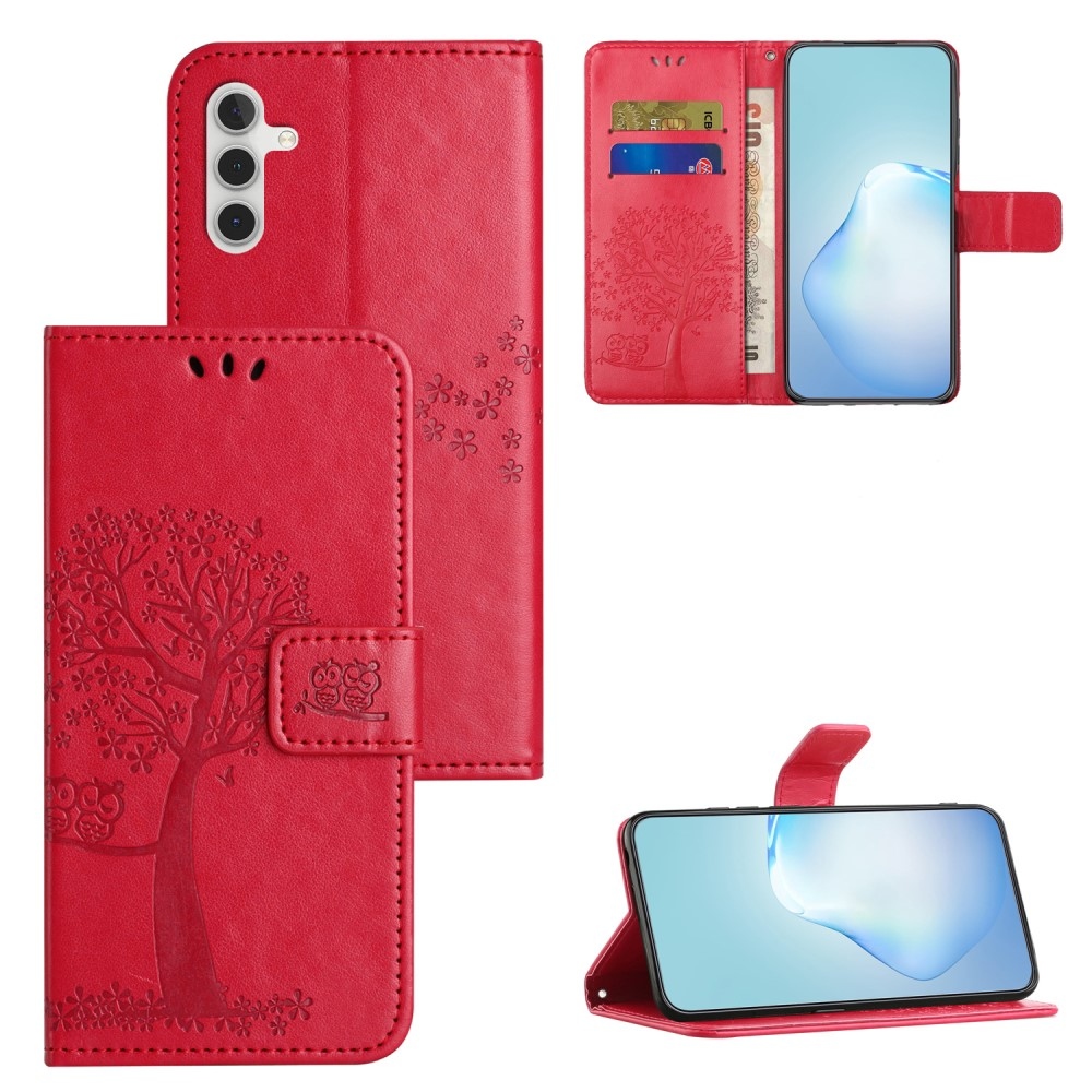 Tree knižkové púzdro na Samsung Galaxy A35 5G - červené