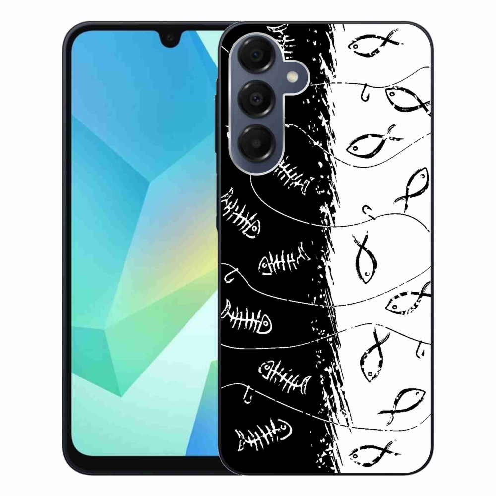 Gélový kryt mmCase na Samsung Galaxy A16 4G/5G - kostry a rybky
