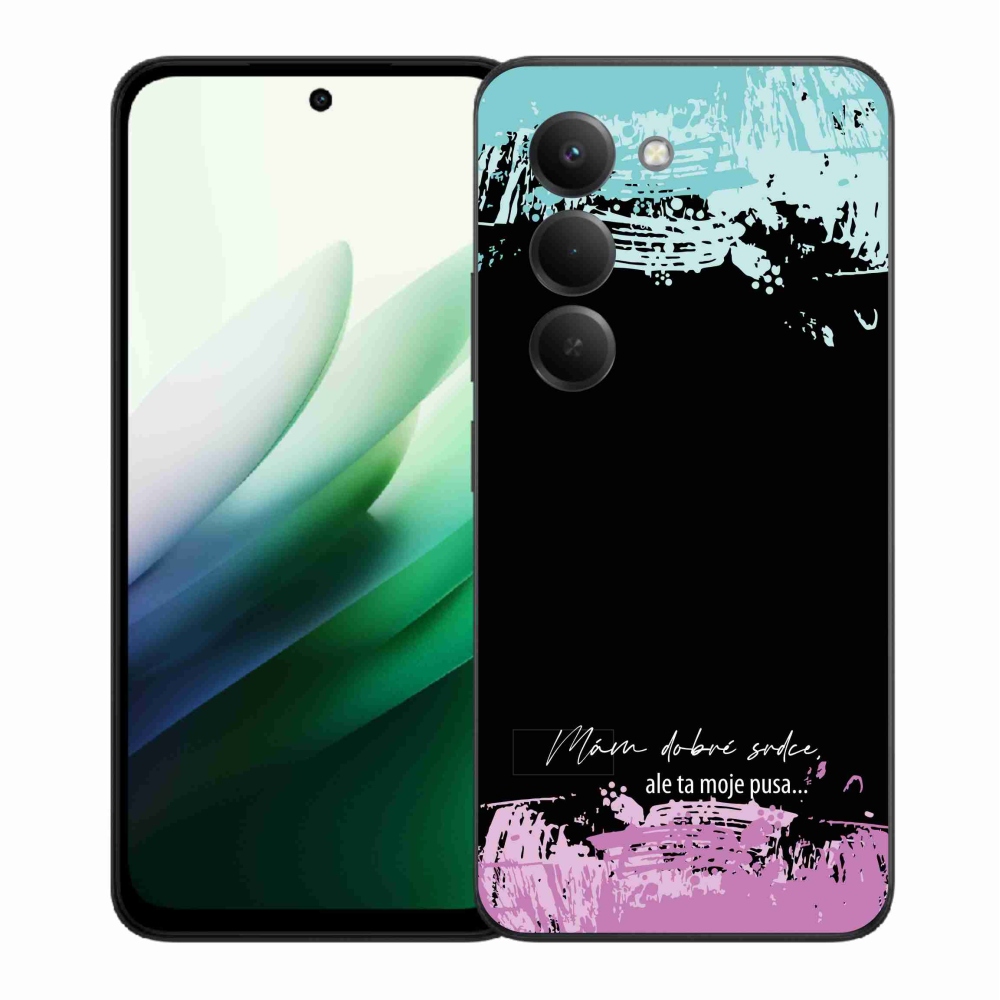 Gélový kryt mmCase na Xiaomi Redmi 15 5G (169mm) - vtipný text 3 čierne pozadie