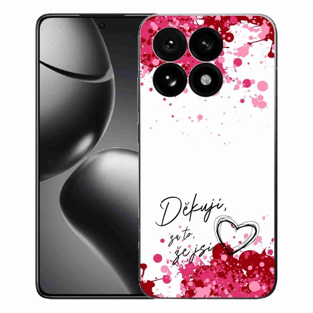Gélový kryt mmCase na Xiaomi 15T - zamilovaný text 2 biele pozadie