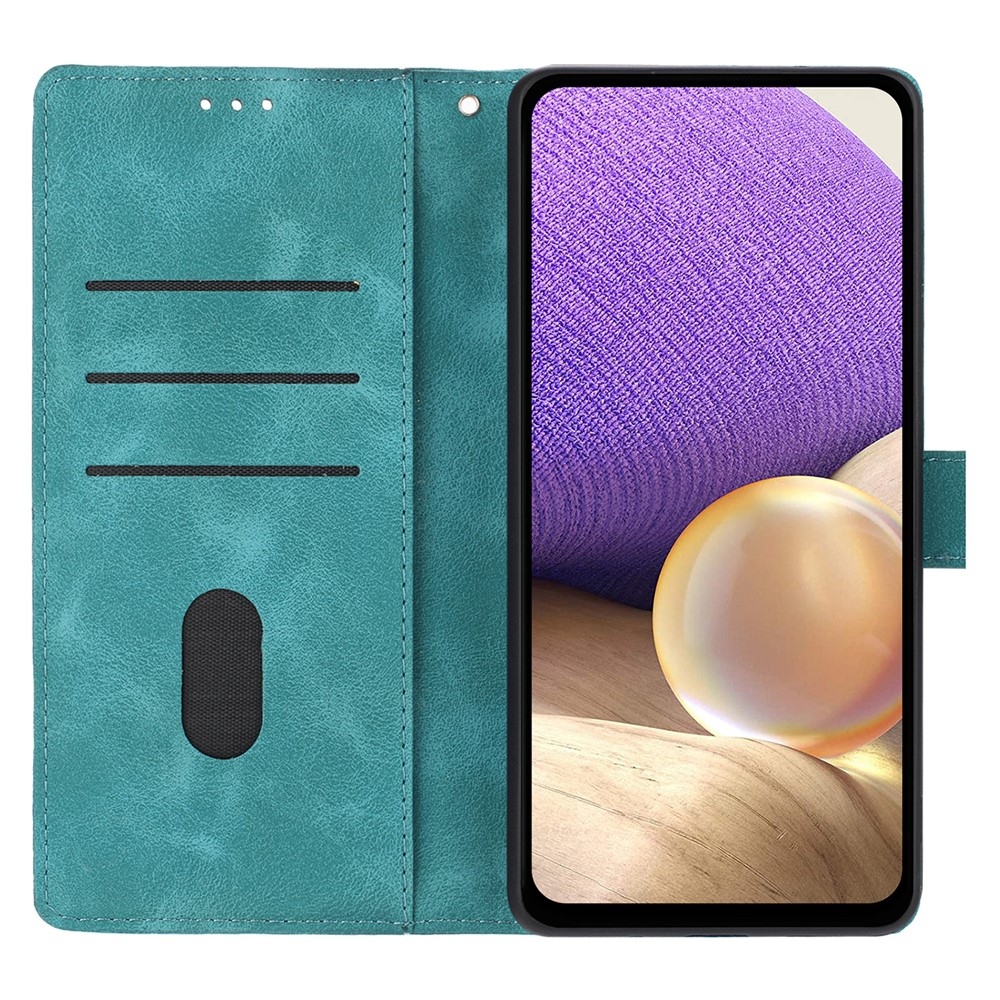 Triangly knižkové puzdro na Xiaomi 15T Pro - modrozelené