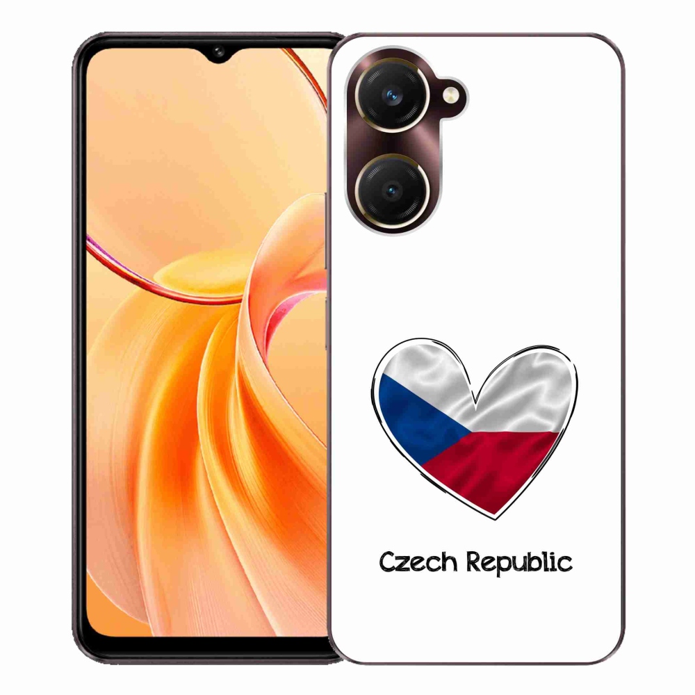 Gélový kryt mmCase na Vivo Y28s 5G - vlajka srdca biele pozadie