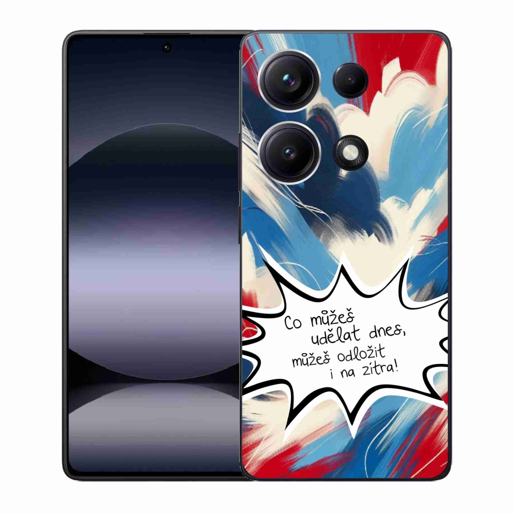 Gélový kryt mmCase na Xiaomi Redmi Note 14S - vtipný text 9 biele pozadie