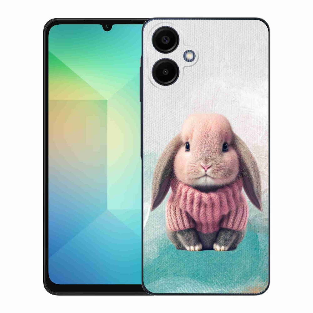 Gélový kryt mmCase na Samsung Galaxy A06 4G - zajačik vo svetri