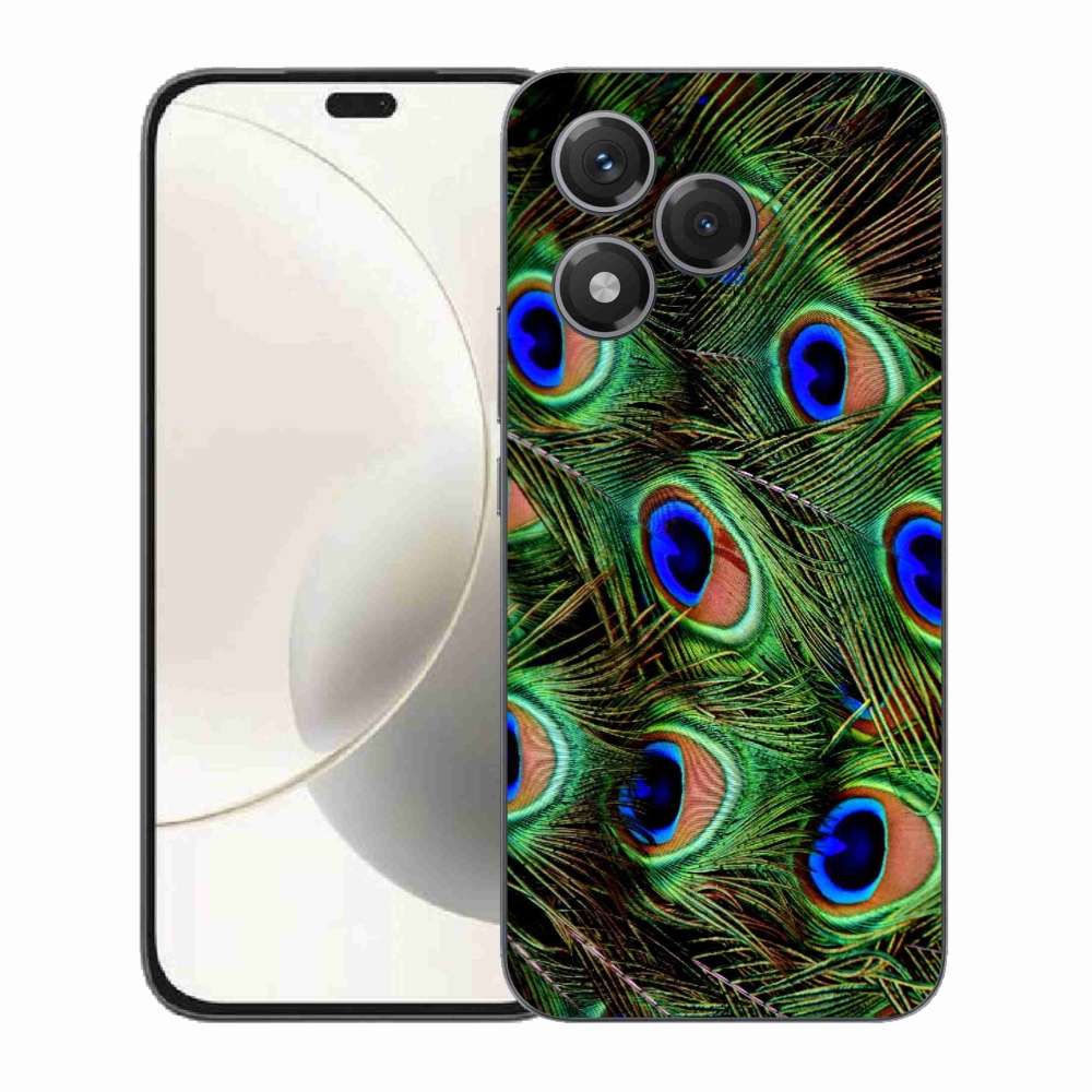 Gélový kryt mmCase na Honor 400 Lite - pávie perie