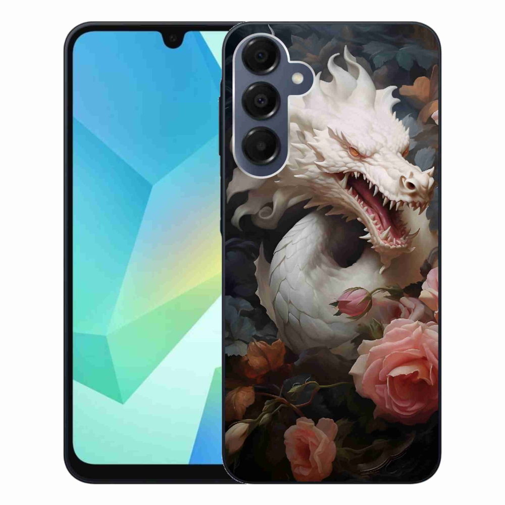 Gélový kryt mmCase na Samsung Galaxy A16 4G/5G - biely drak
