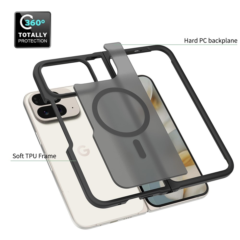 Skin gélový obal s pevným chrbtom a podporou MagSafe na Google Pixel 10 Pro Fold - čierny