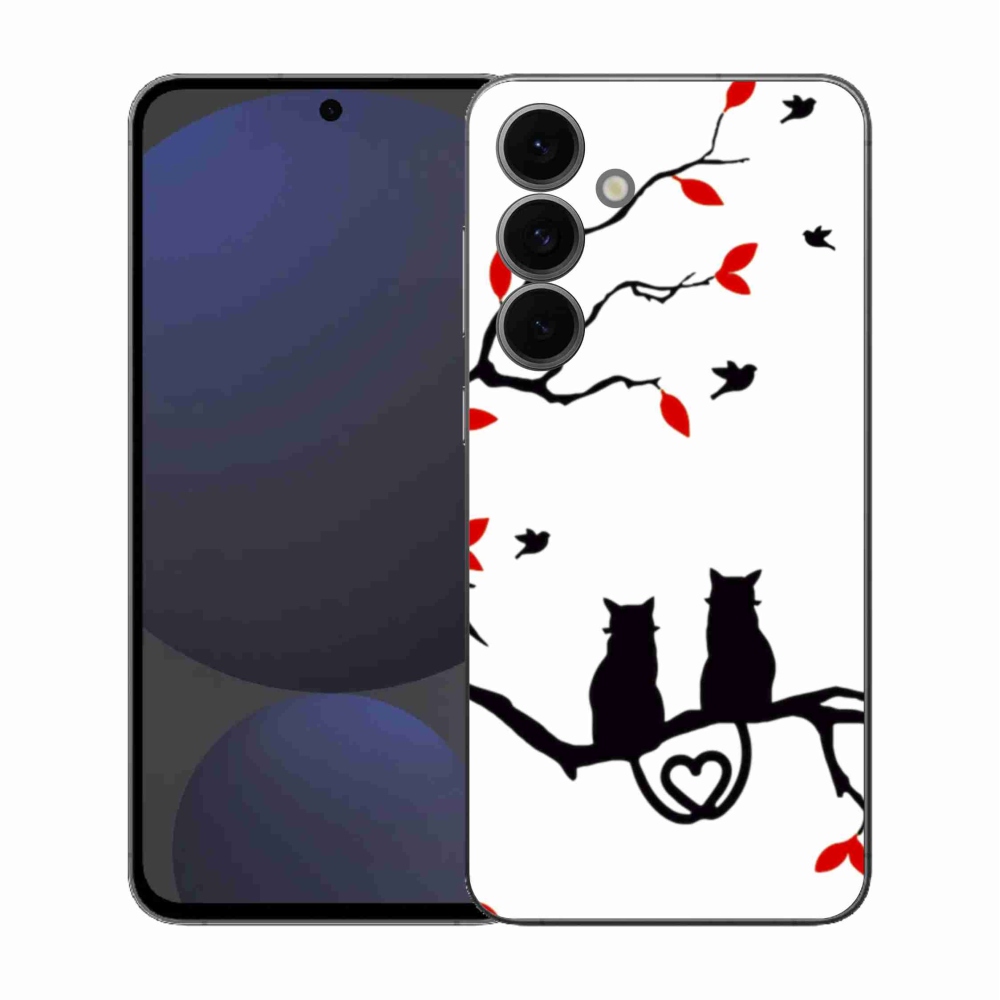Gélový kryt mmCase na Samsung Galaxy S25 FE - mačacia láska