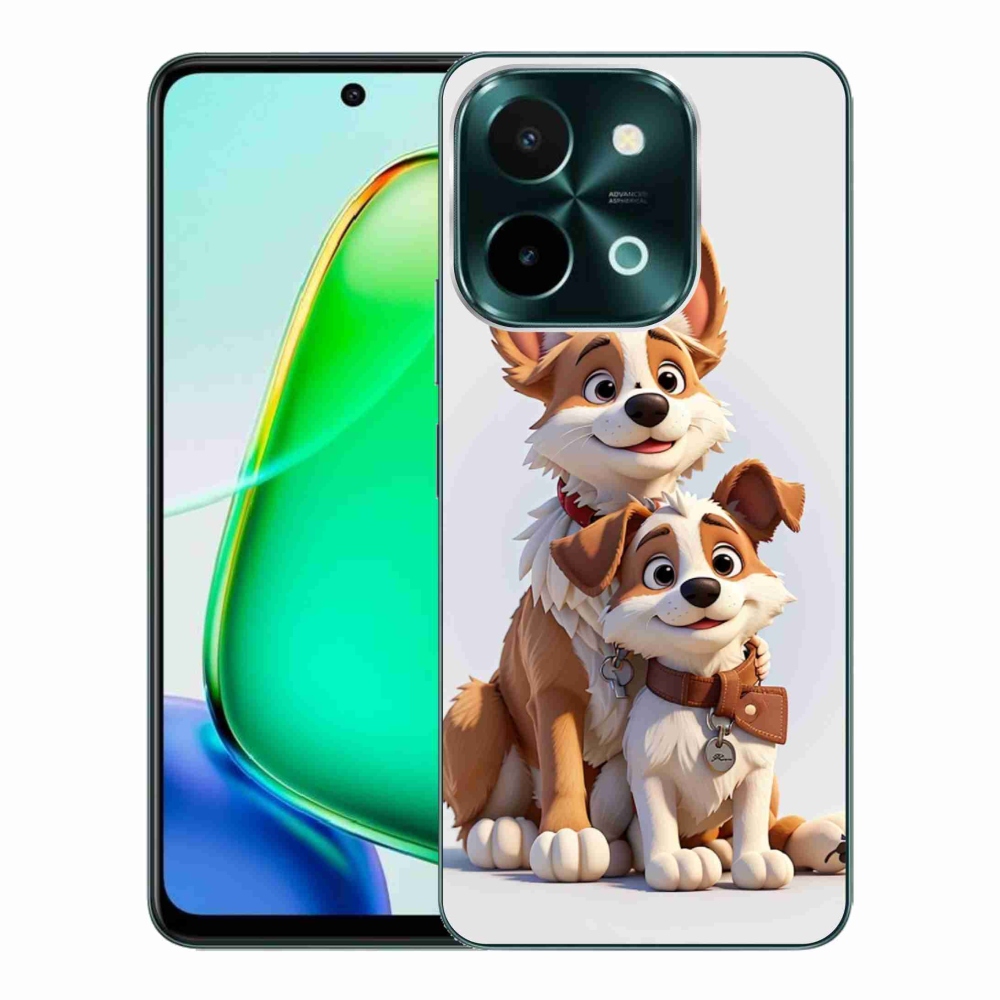 Gélový kryt mmCase na Vivo Y28 - kreslenie psy
