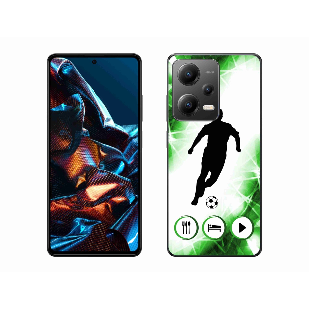 Gélový kryt mmCase na mobil Xiaomi Redmi Note 12 Pro 5G - futbalista