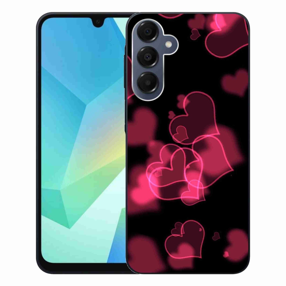 Gélový kryt mmCase na Samsung Galaxy A16 4G/5G - červená srdiečka