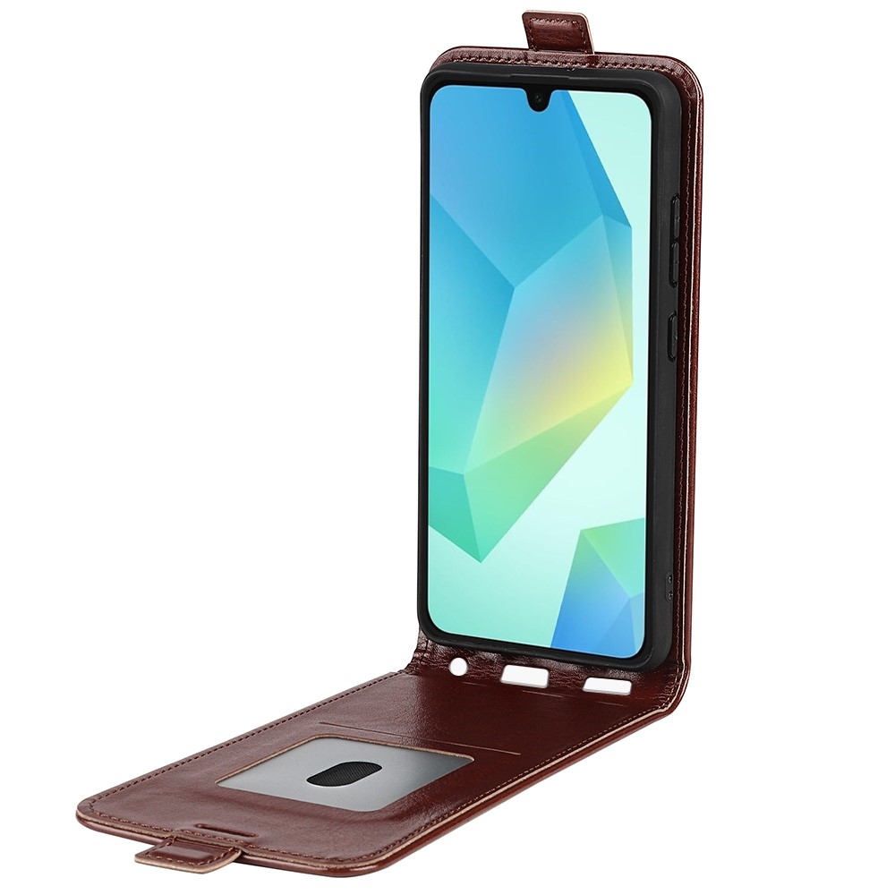 Vertical knižkové púzdro na Samsung Galaxy A17 5G - hnedé
