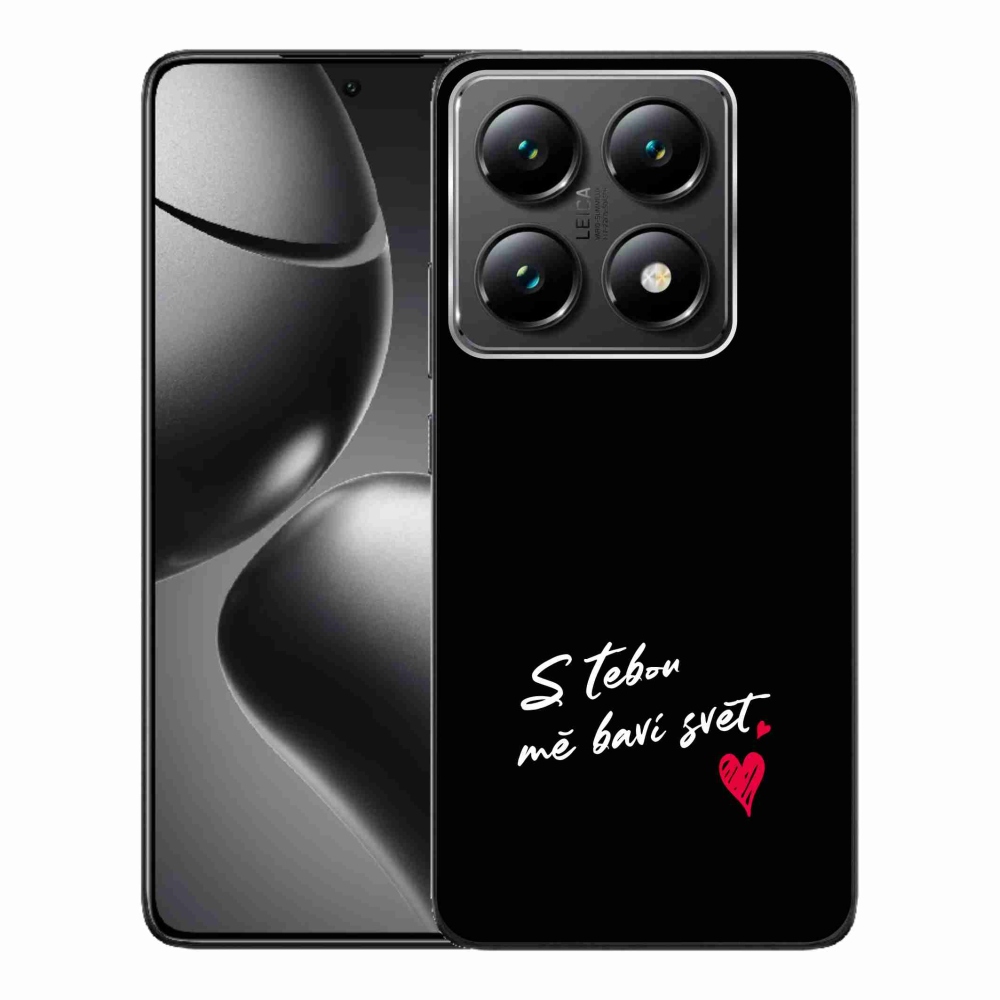 Gélový kryt mmCase na Xiaomi 14T Pro - zamilovaný text 1 čierne pozadie