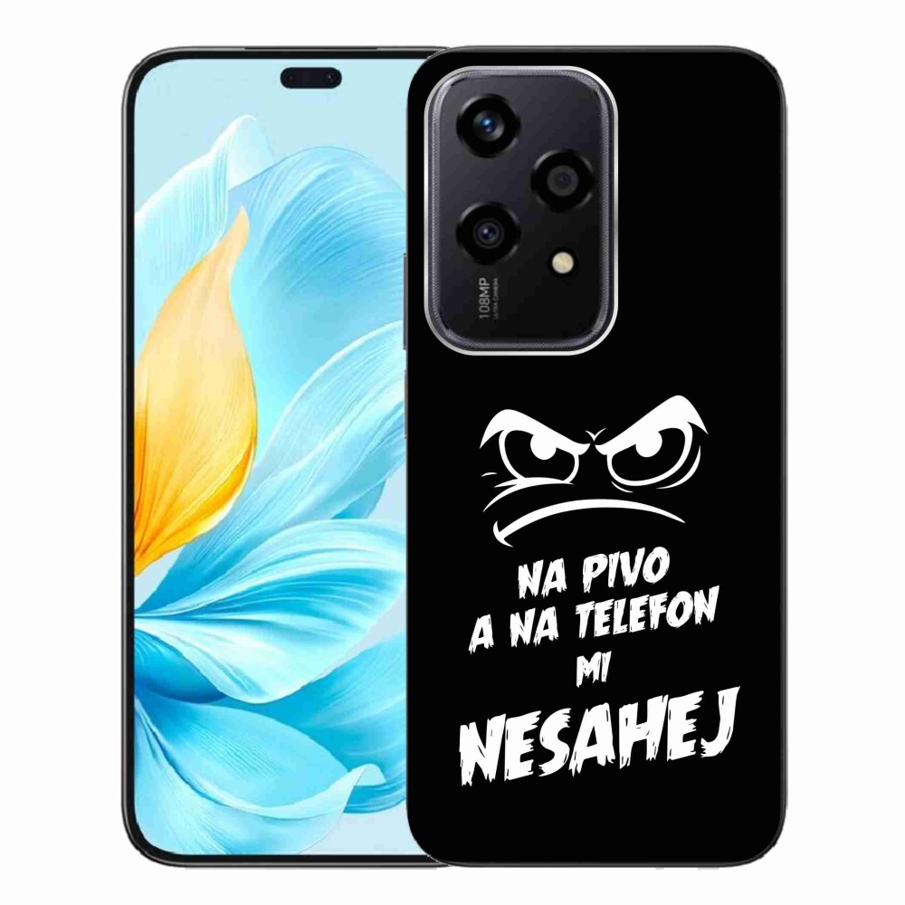 Gélový kryt mmCase na Honor 200 Lite 5G - pivní motiv 2 čierne pozadie