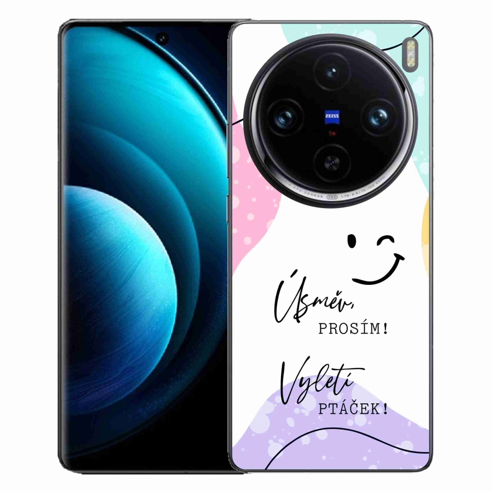 Gélový kryt mmCase na Vivo X100 Pro 5G - vtipný text 4 biele pozadie