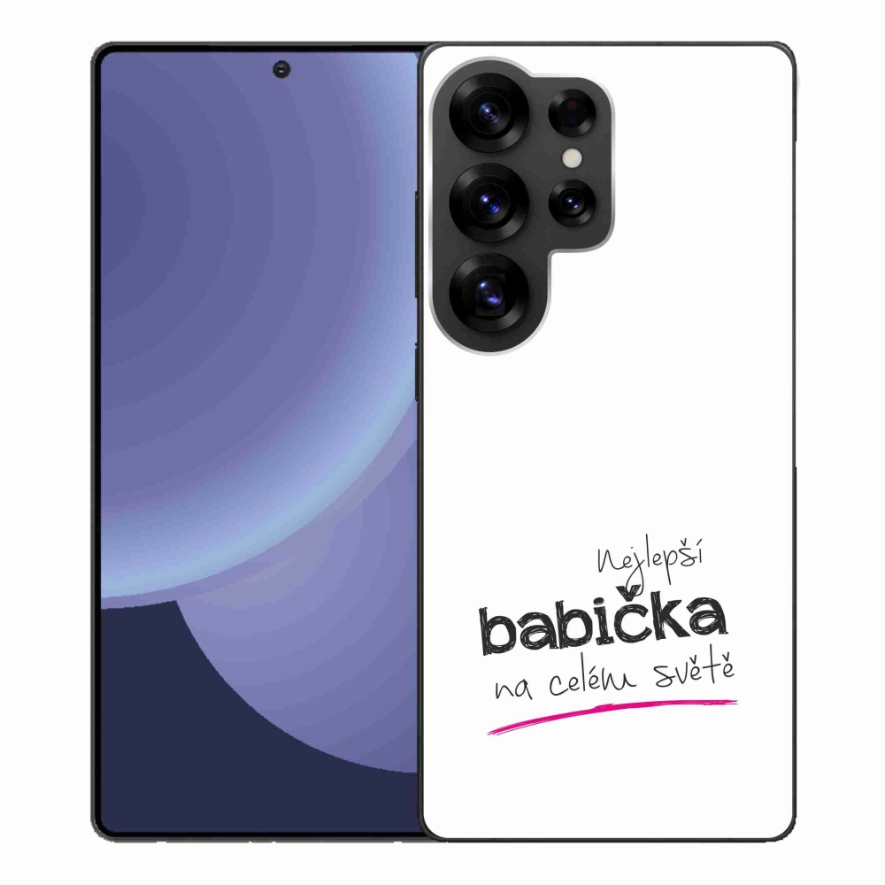 Gélový kryt mmCase na Samsung Galaxy S25 Ultra - najlepšia babička 4 biele pozadie