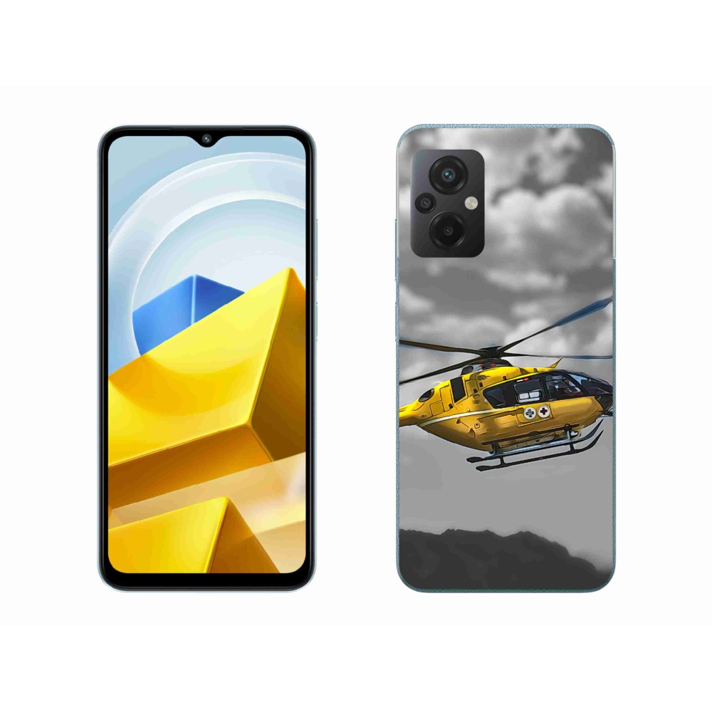 Gélový kryt mmCase na Xiaomi Poco M5 4G - žltá helikoptéra