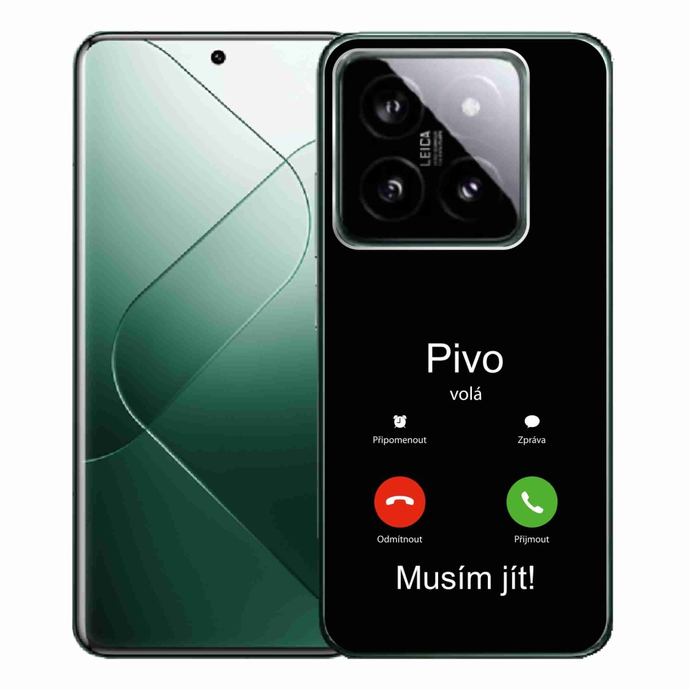 Gélový kryt mmCase na Xiaomi 14 Pro - pivo volá čierne pozadie