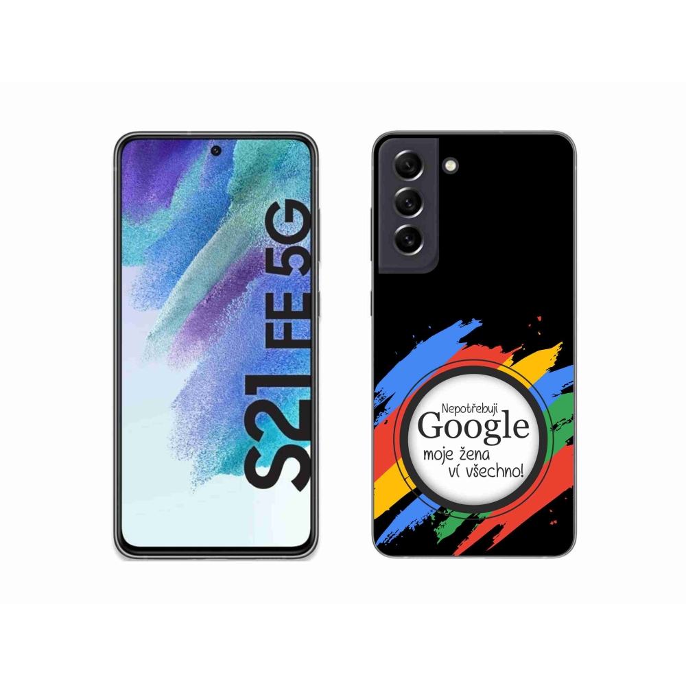Gélový kryt mmCase na Samsung Galaxy S21 FE 5G - žena vie všetko čierne pozadie