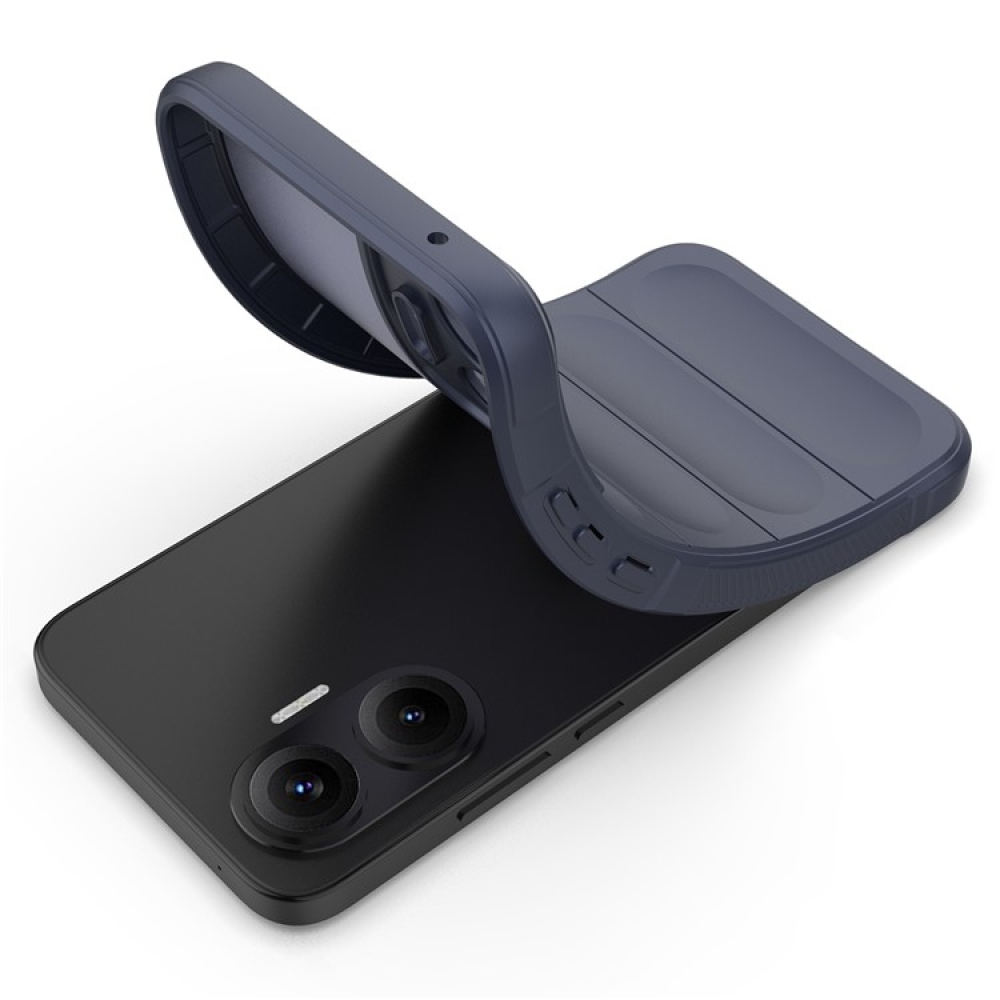 Rugg odolný gélový obal na Xiaomi Poco F7 5G - tmavomodrý