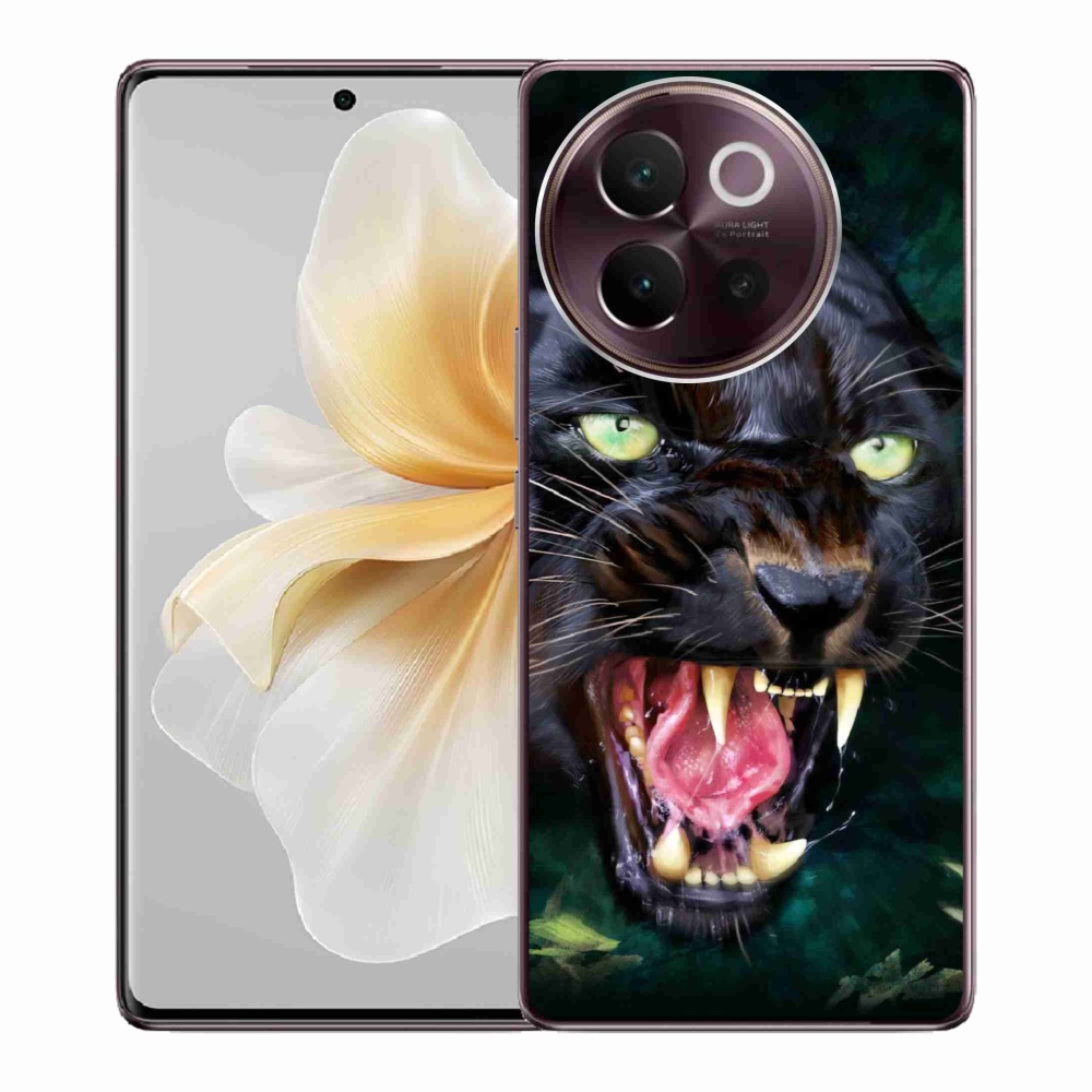 Gélový kryt mmCase na Vivo V40 Lite 5G - rozzúrený čierny panter