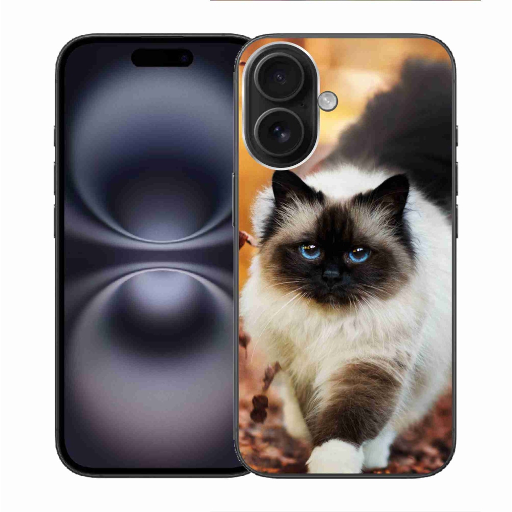 Gélový obal mmCase na iPhone 16 - mačka