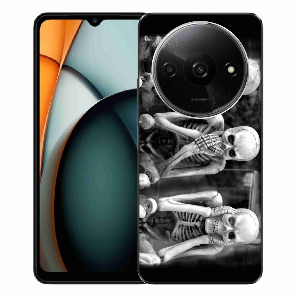 Gélový kryt mmCase na Xiaomi Redmi A3 - kostlivci