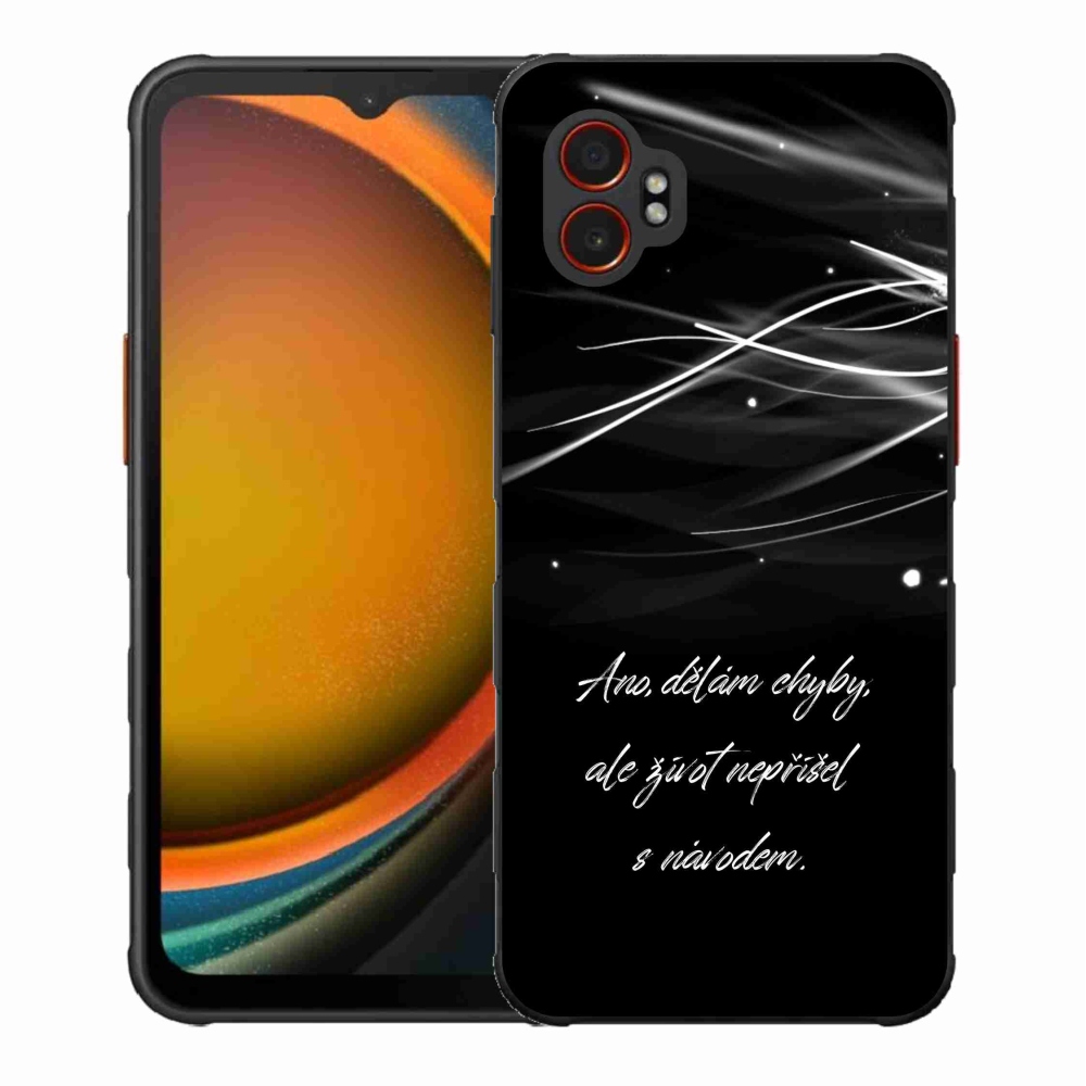 Gélový kryt mmCase na Samsung Galaxy Xcover 7 Pro - citát čierne pozadie