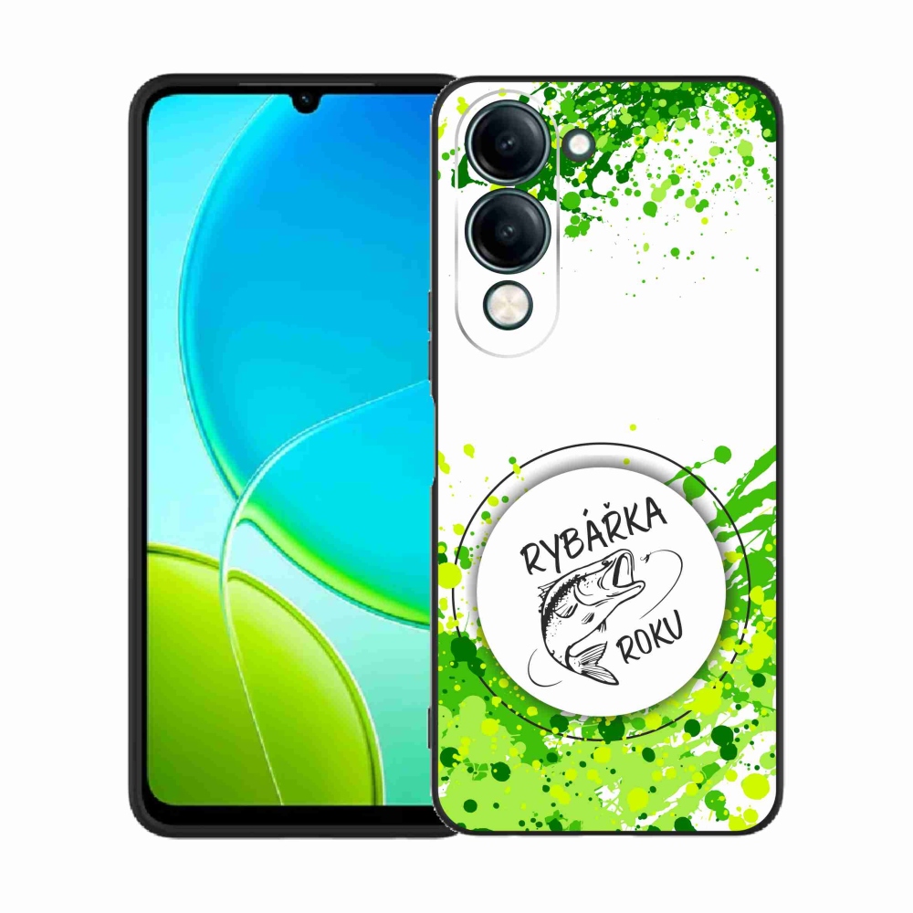 Gélový kryt mmCase na Vivo Y29s 5G - rybárka roku biele pozadie