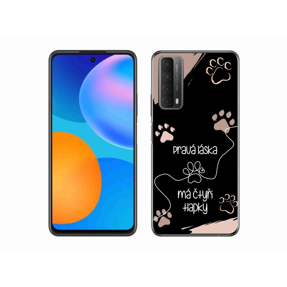 Gélový kryt mmCase na Huawei P Smart (2021) - psí motív 1 čierne pozadie