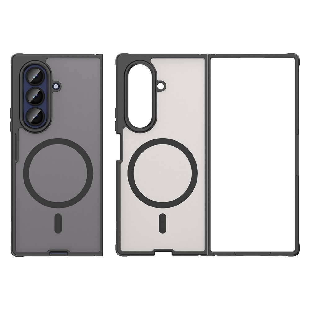 Case matný gélový obal s MagSafe na Samsung Galaxy Z Fold7 5G - čierny