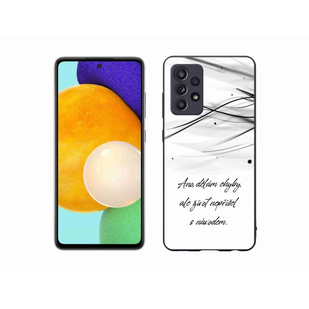 Gélový kryt mmCase na Samsung Galaxy A52/A52 5G - citát biele pozadie