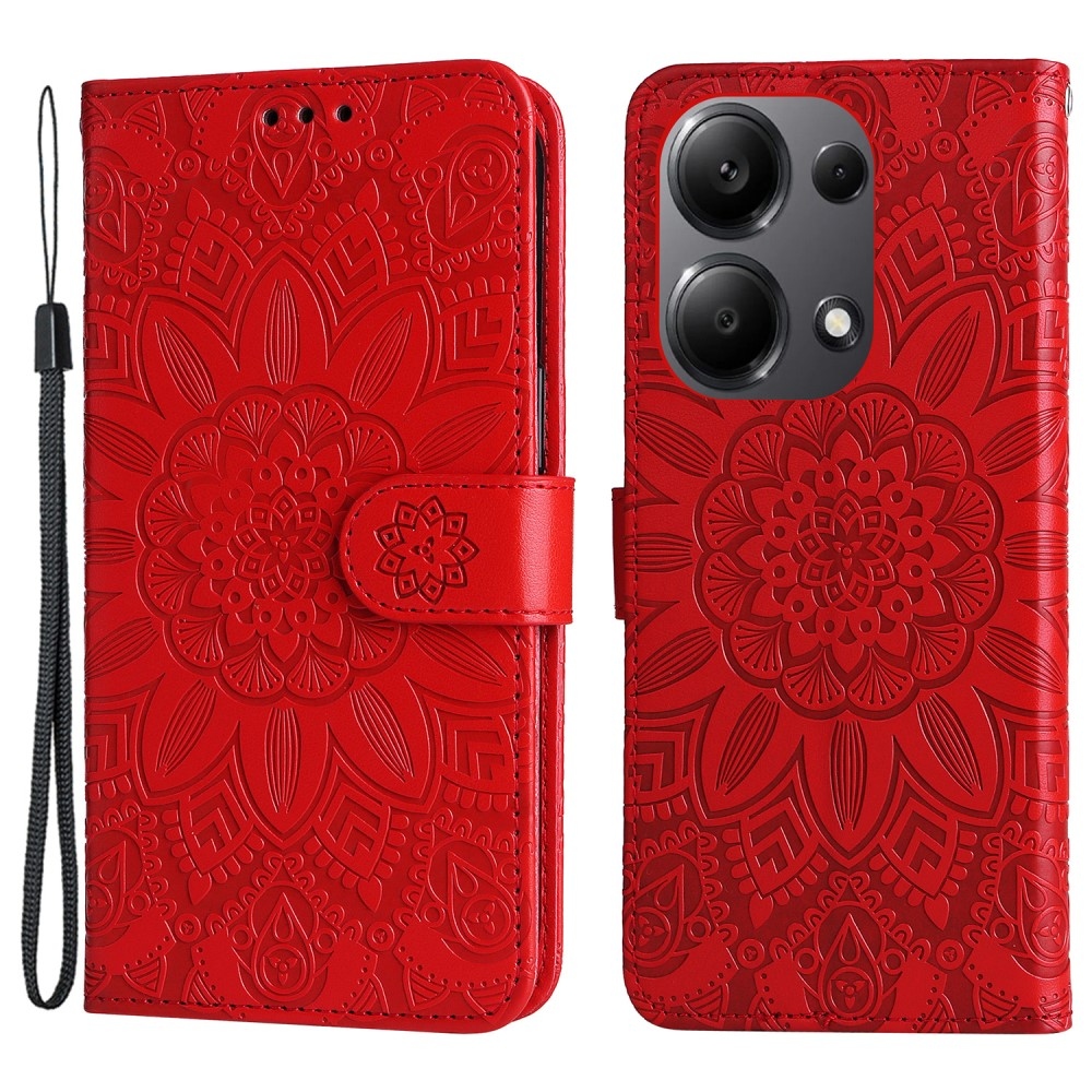 Sunflower knižkové púzdro na Xiaomi Redmi Note 14S/Note 13 Pro 4G/Poco M6 Pro - červené