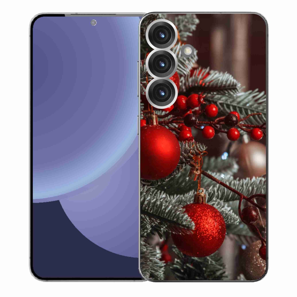 Gélový kryt mmCase na Samsung Galaxy S25+ - vianočné ozdoby 2