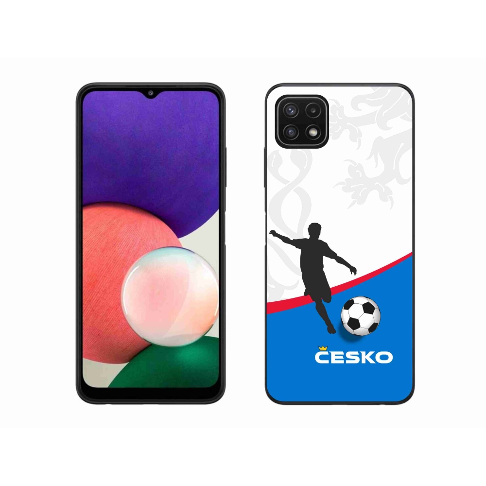 Gélový kryt mmCase na Samsung Galaxy A22 5G - futbal Česko 1