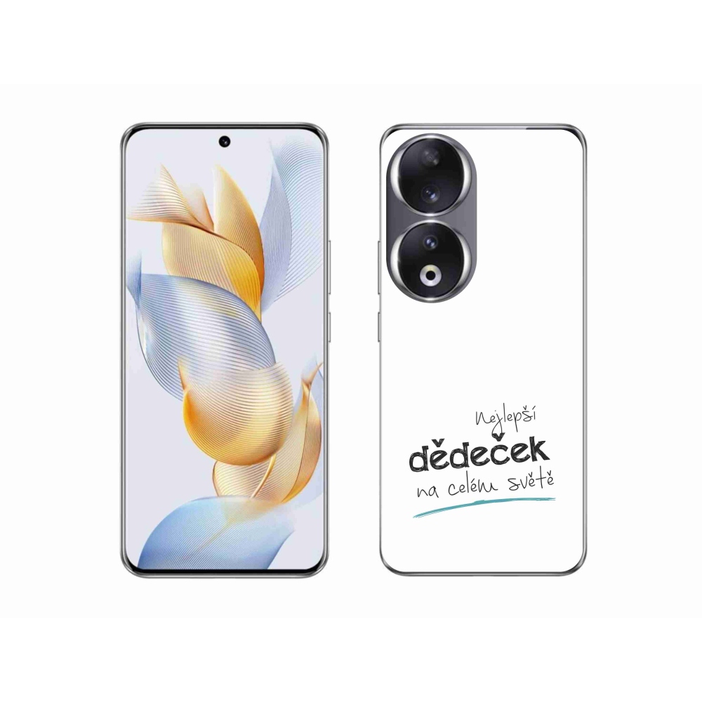 Gélový kryt mmCase na Honor 90 - najlepší dedko 3 biele pozadie
