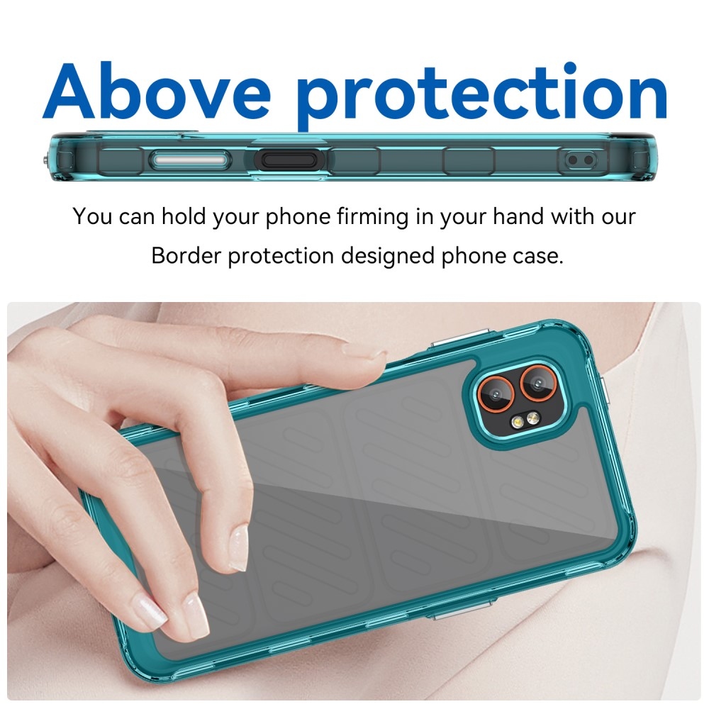Gélový obal s pevným chrbtom na Samsung Galaxy Xcover 7 Pro - svetlomodrý