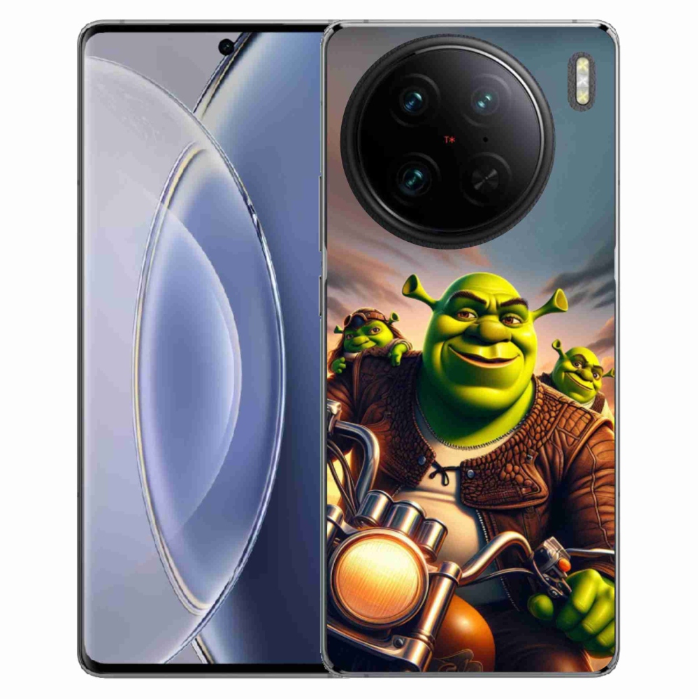 Gélový kryt mmCase na Vivo X90 Pro - shrek na motorke