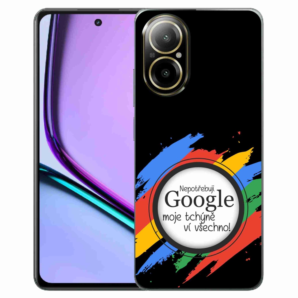 Gélový kryt mmCase na Realme C67 - svokra vie všetko čierne pozadie