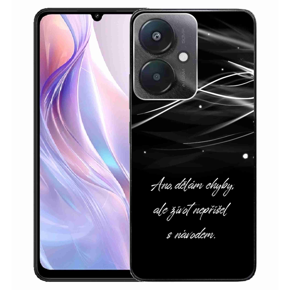 Gélový kryt mmCase na Xiaomi Redmi 13C 5G - citát čierne pozadie