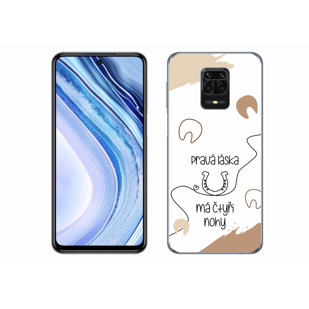 Gélový kryt mmCase na Xiaomi Redmi Note 9S - konský motív biele pozadie