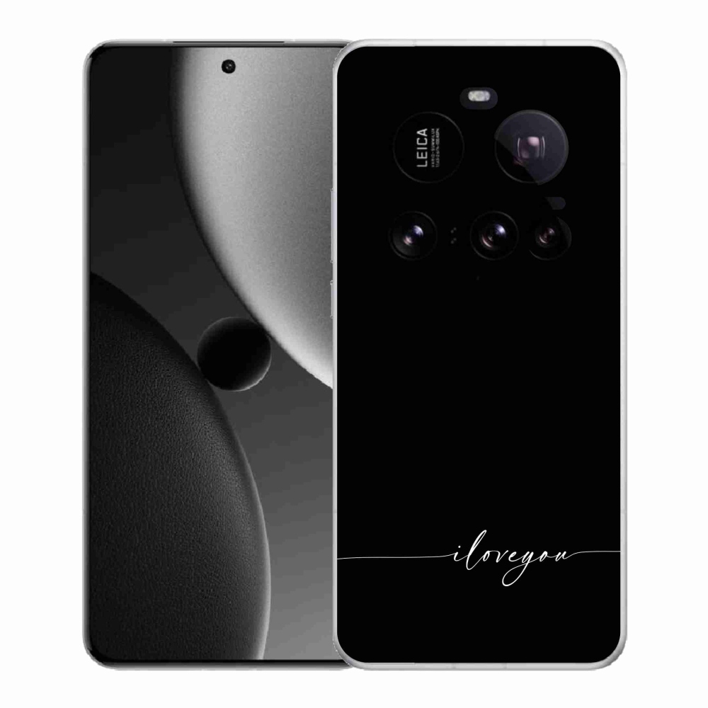 Gélový kryt mmCase na Xiaomi 15 Ultra - I love you čierne pozadie